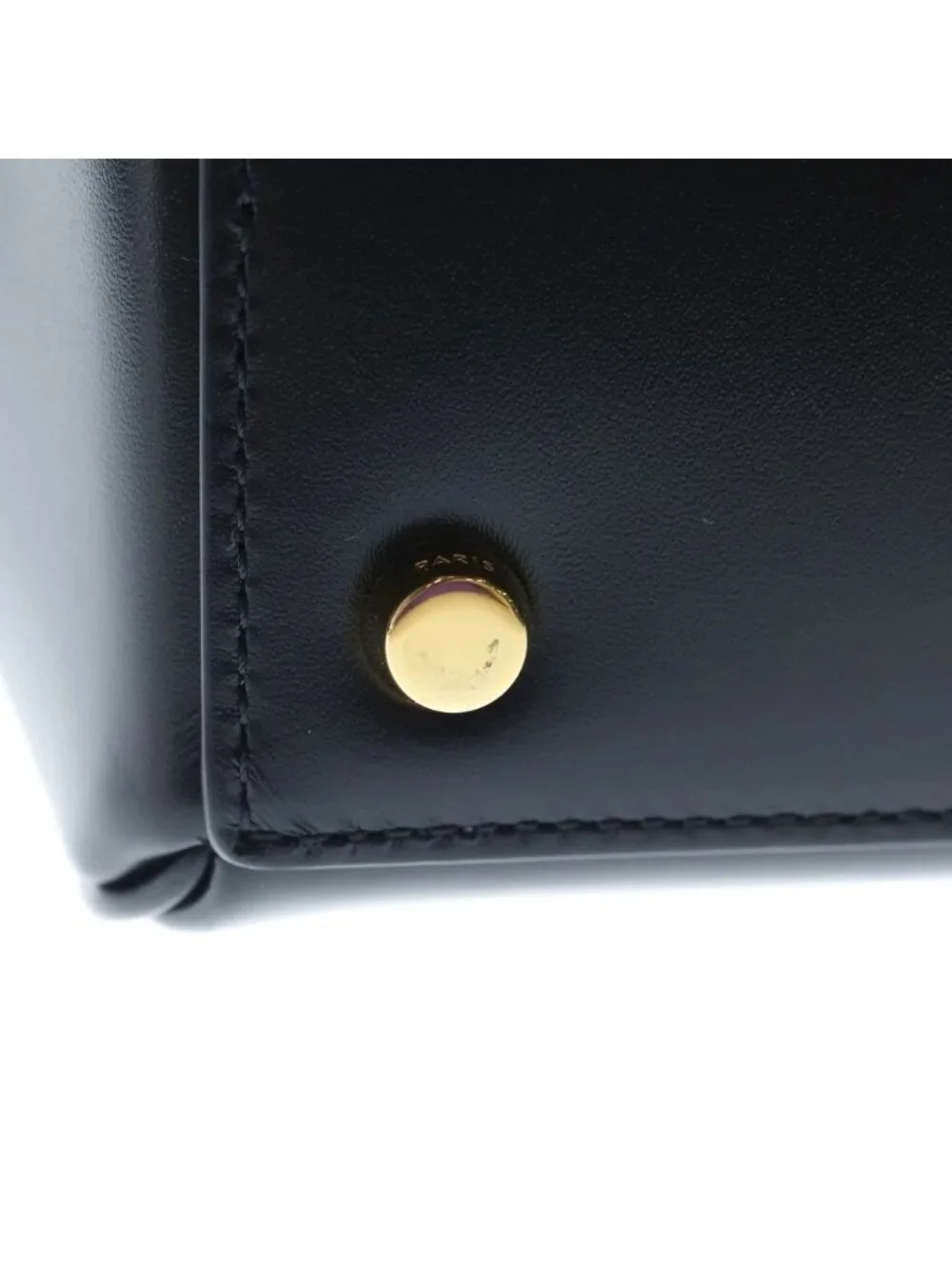 Celine Small 16 Saise Shoulder Bag Calfskin Leather Gold Black